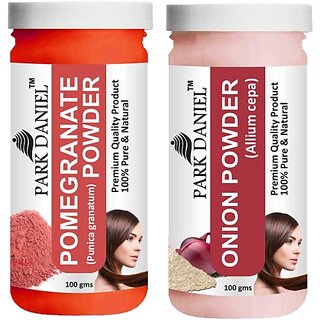 PARK DANIEL Pure & Natural Pomegranate Powder & Onion Powder Combo Pack of 2 Bottles of 100 gm (200 gm ) (200 ml) view 2