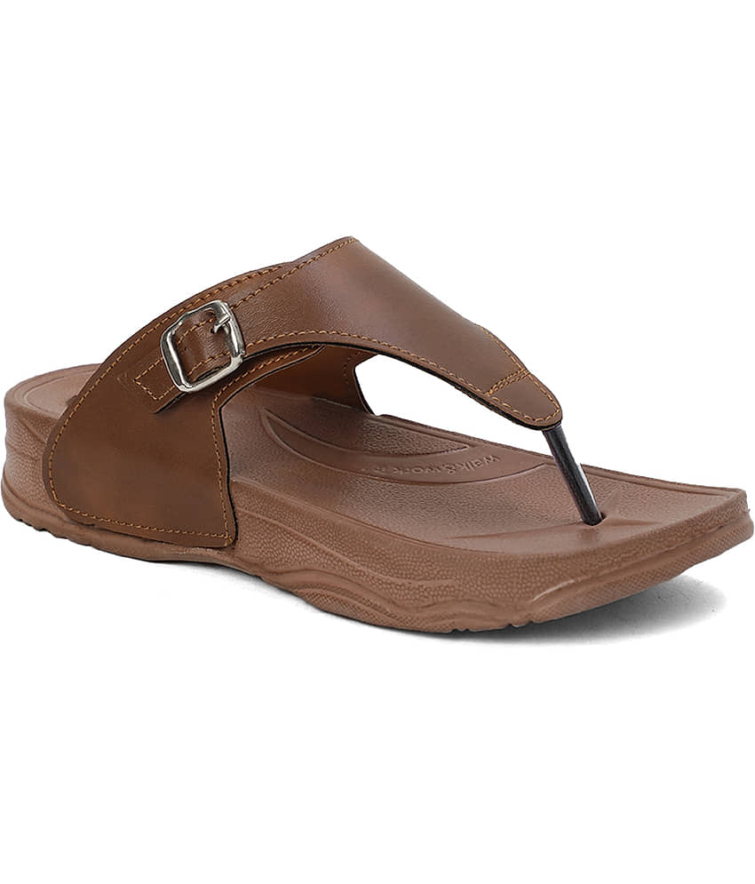 Cozy Wear Tan Women's Thong Flip Flop view 2