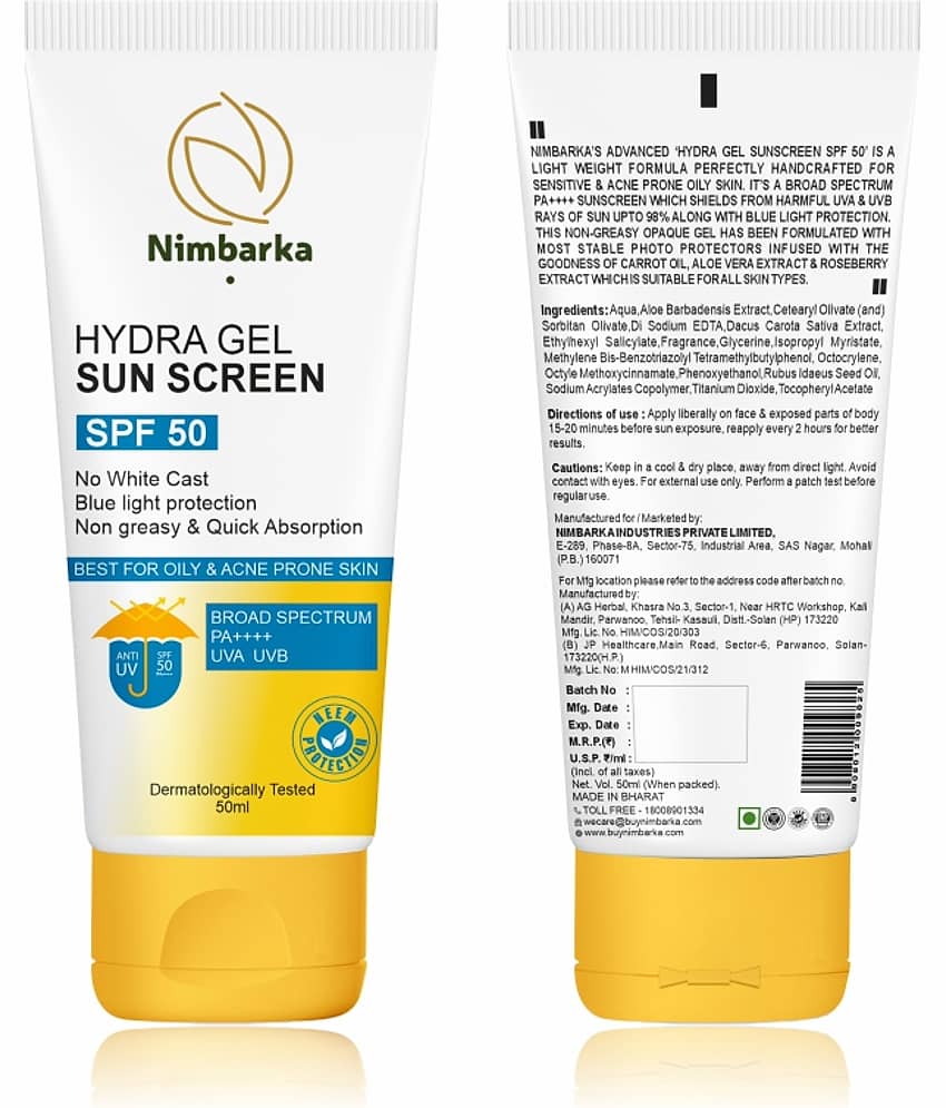 Nimbarka SPF 50 Sunscreen Gel For All Skin Type ( Pack of 1 ) view 2