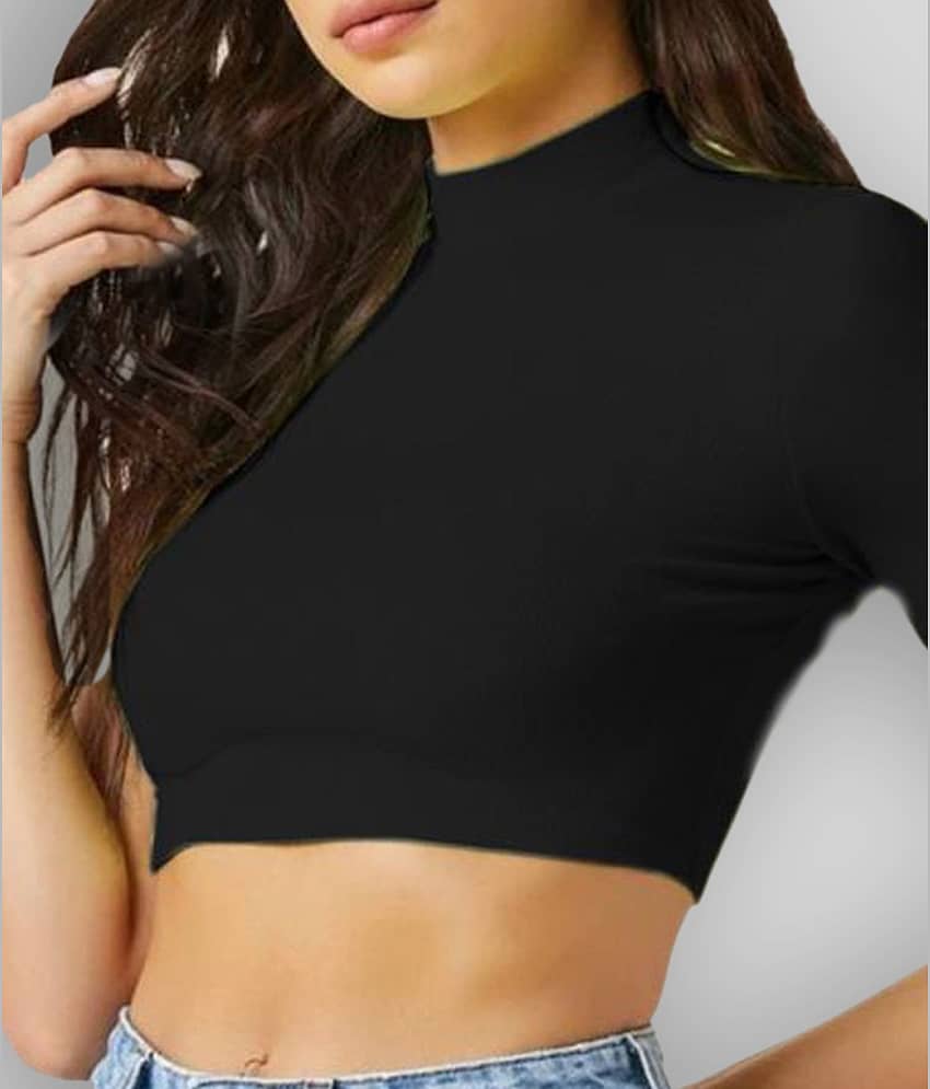 Dream Beauty Fashion Women's Polyester Crop Top ( Maroon ) view 2