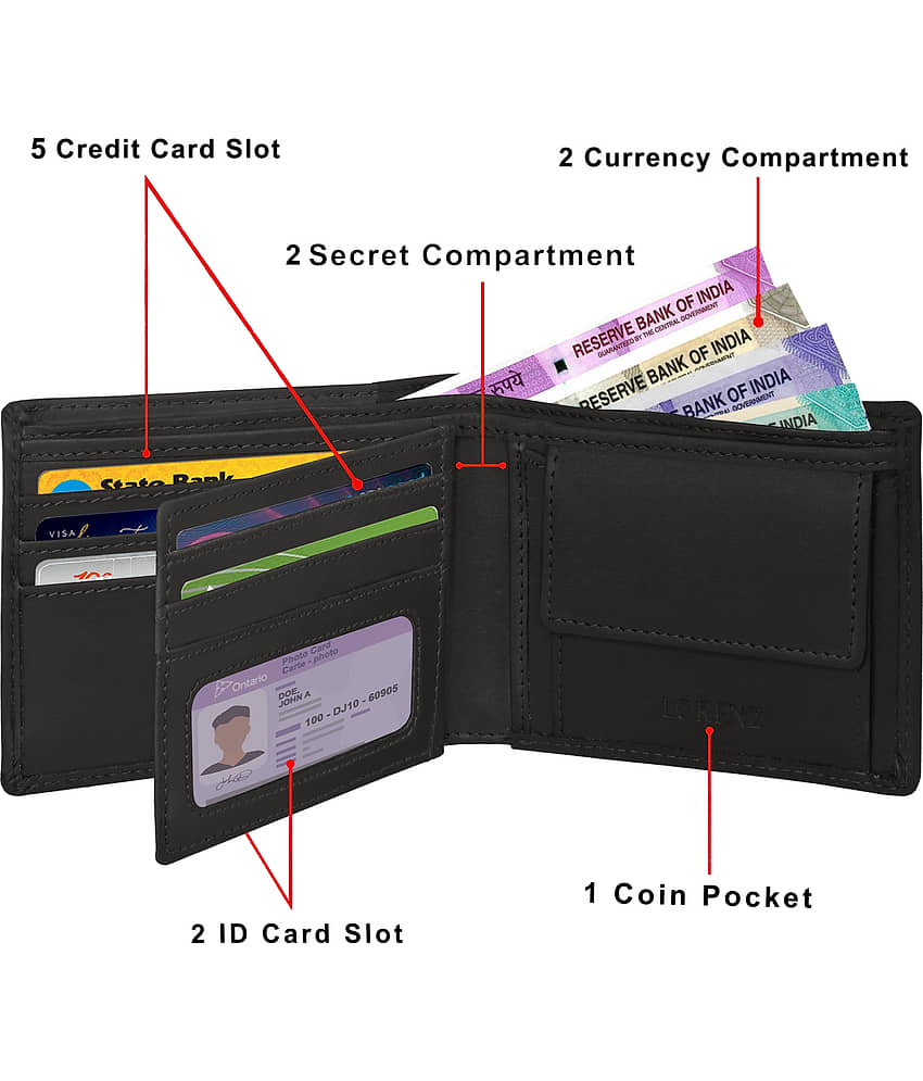 Lorenz Maroon 100% Leather Men's RFID Wallet ( Pack of 1 ) view 2