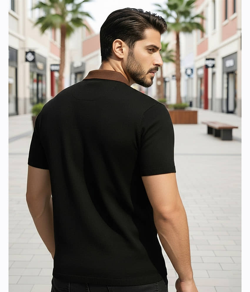 ENITOR Men Cotton Blend Regular Fit Colorblock Polo T Shirt ( Multicolor2 ) view 2