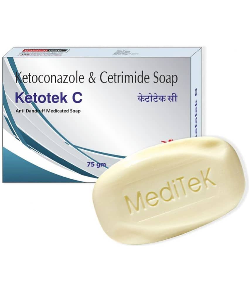 Meditek Ketotek C Antidandruff Soap 75Gms. Each - Antibacterial Soap for Normal Skin ( Pack of 3 ) view 2
