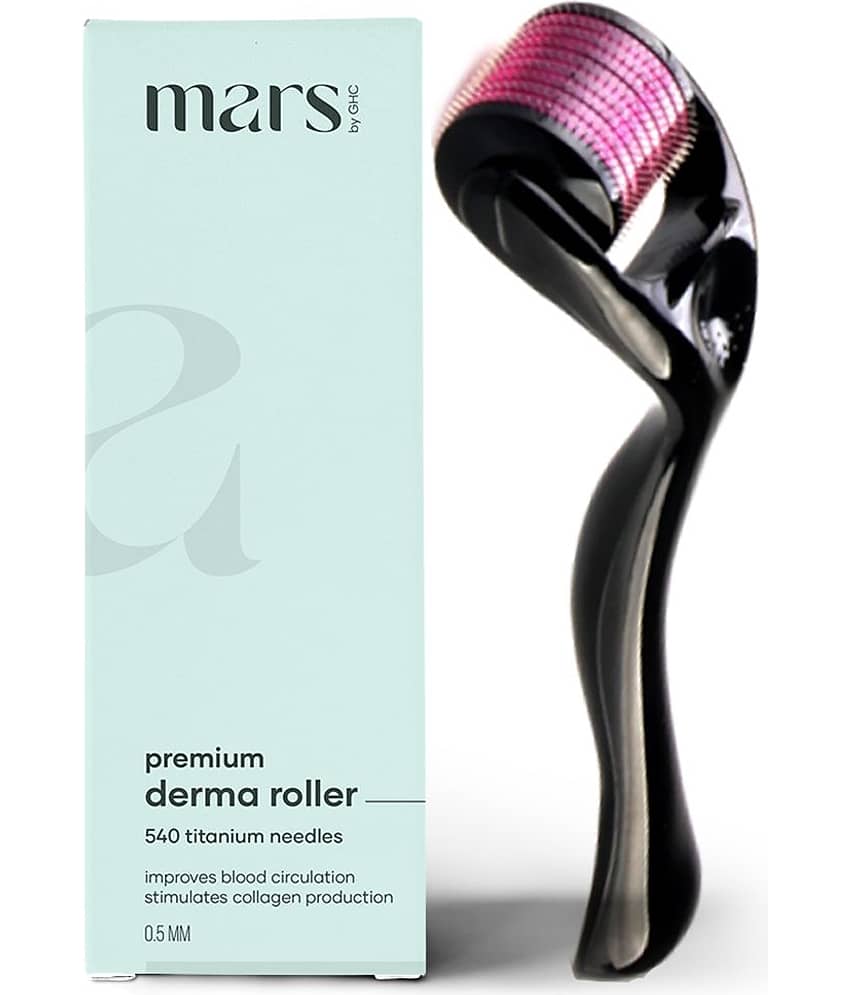 Mars by GHC Derma Roller for Hair Growth and Beard Growth, 0.5mm 540 Micro Needles, Pack of 2