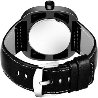 HRV Men's Round Dial Black Strap Analog Watch view 2