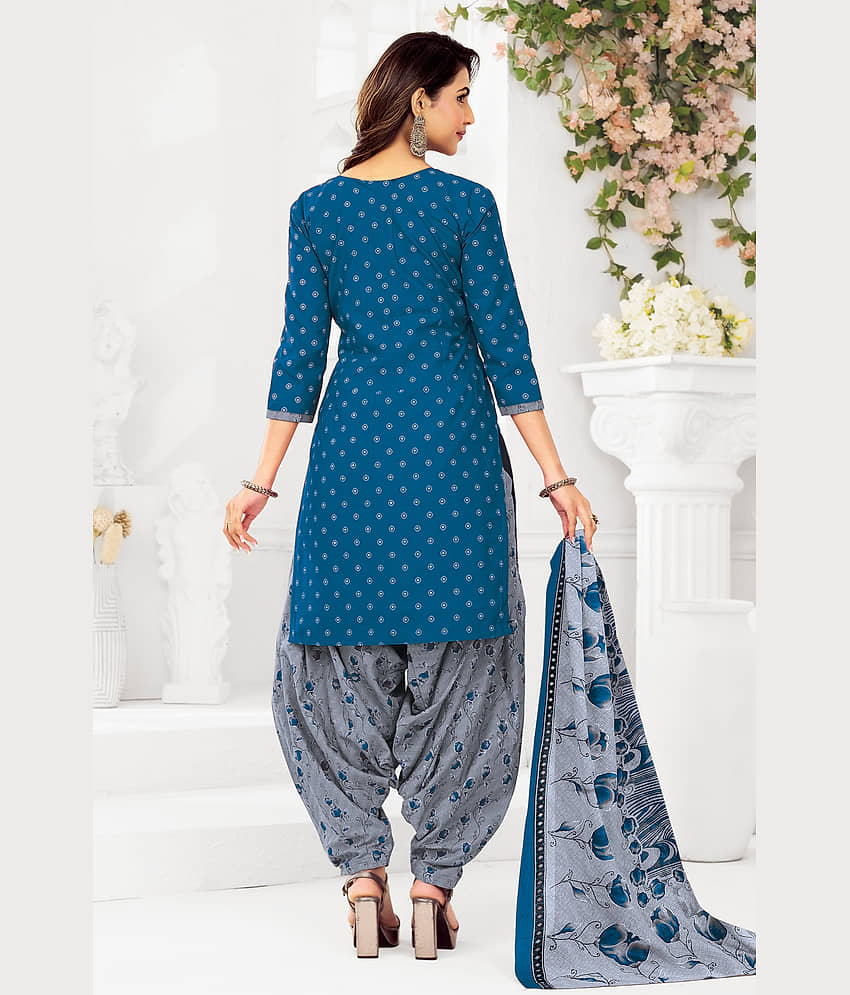 shree jeenmata collection Women's Cotton Unstitched Salwar Suit view 2