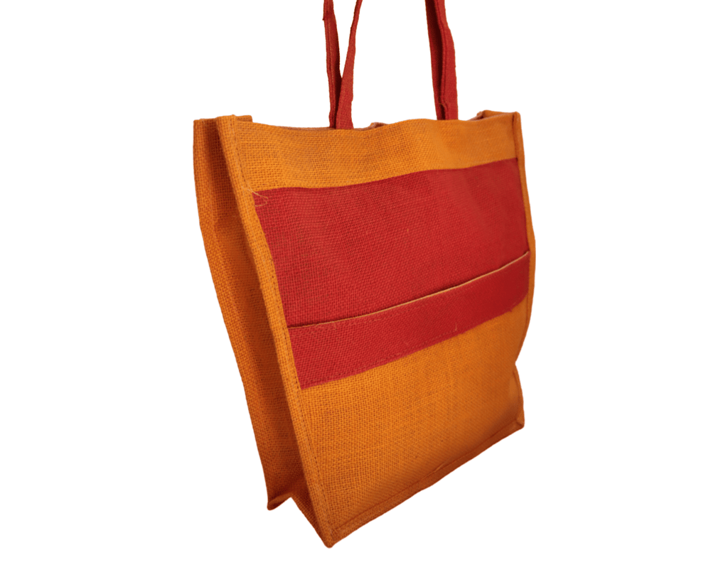 Stylish and Eco-Friendly Jute Tote Bag with Dual Compartment and Handles view 2