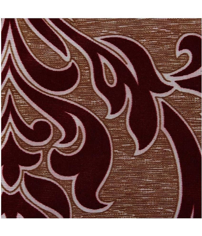 Phyto Home Printed Semi-Transparent Eyelet Window Curtain 5 ft Pack of 4 -Maroon view 2