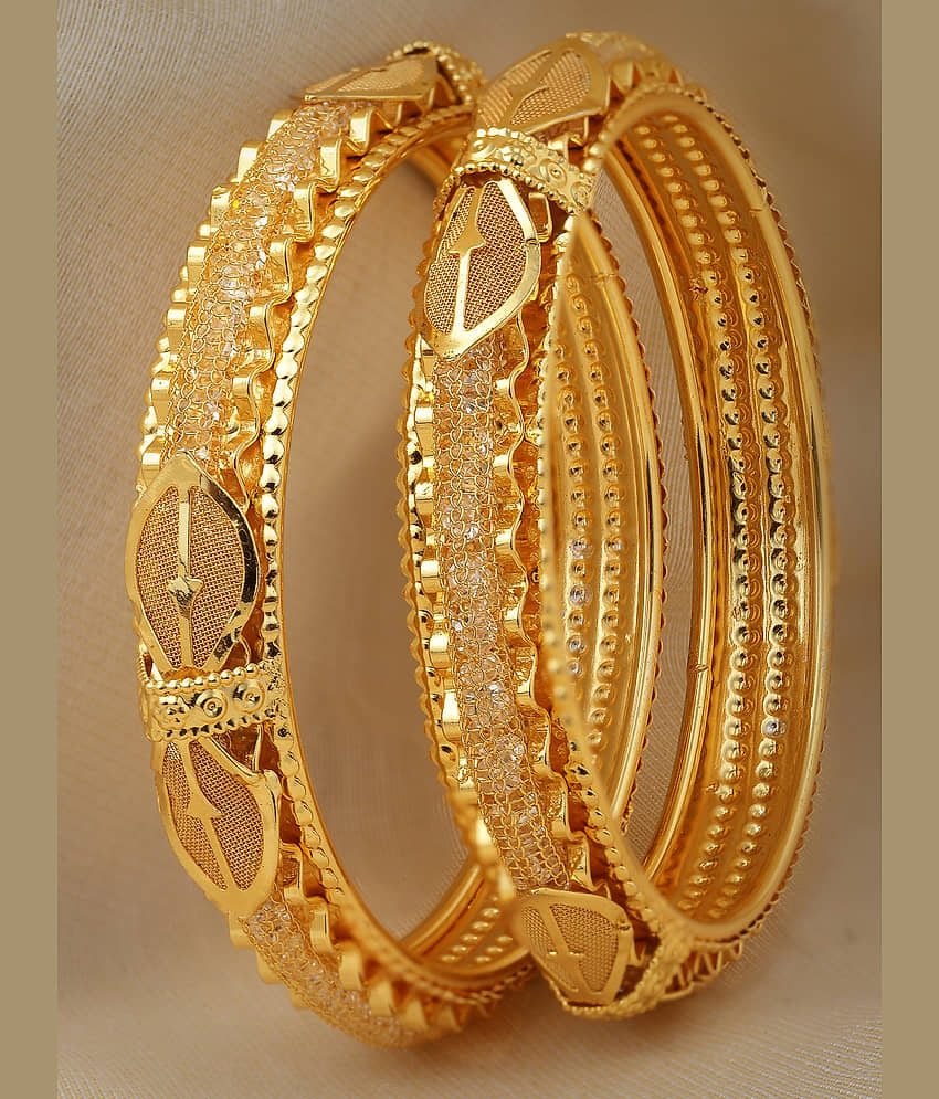 Sukkhi Gold Bangle Set ( Pack of 2 ) view 2