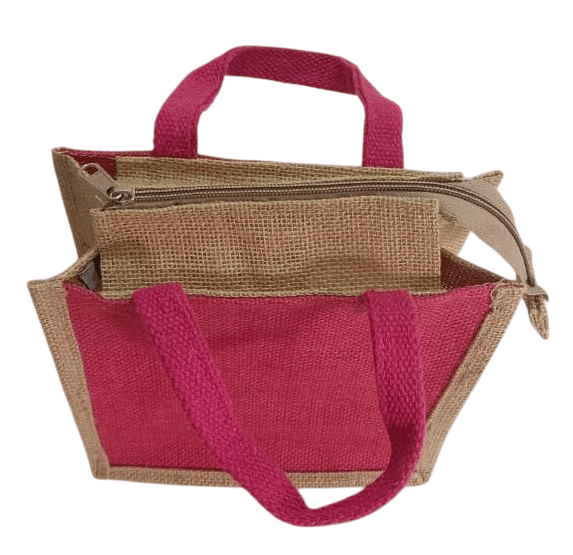 NLR RURAL Jute and Cotton Lunch Bag view 2