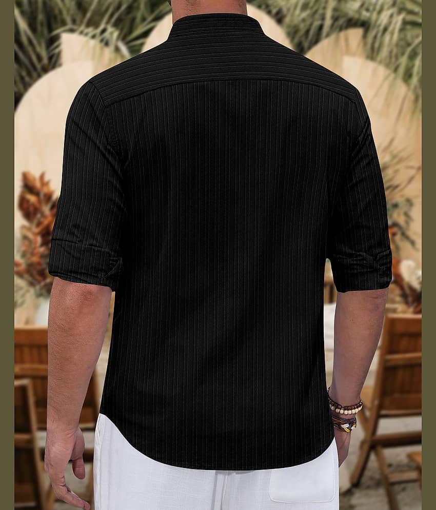 Nofilter Silk Striped Regular Kurta For Men ( Beige ) view 2