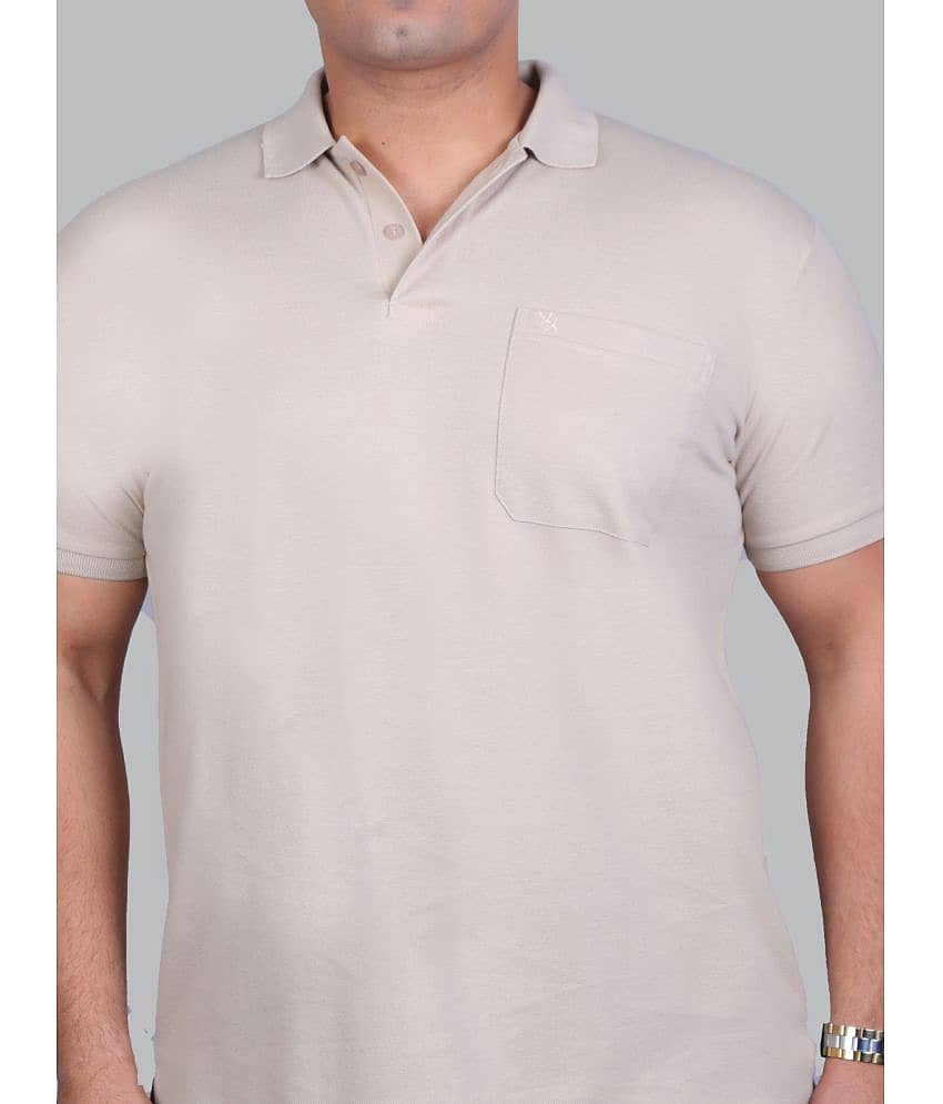 Xmex Pack of 1 Cotton Blend Regular Fit Solid Half Sleeves Men's Polo T Shirt ( Mustard ) view 2