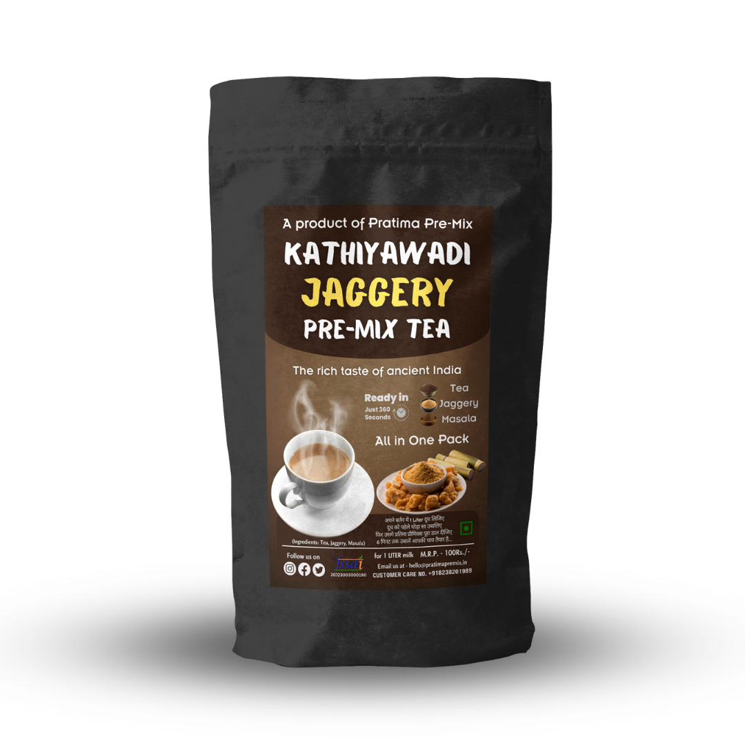 Kathiyawadi Jaggery Tea Pre-Mix – For 1 Liter Milk