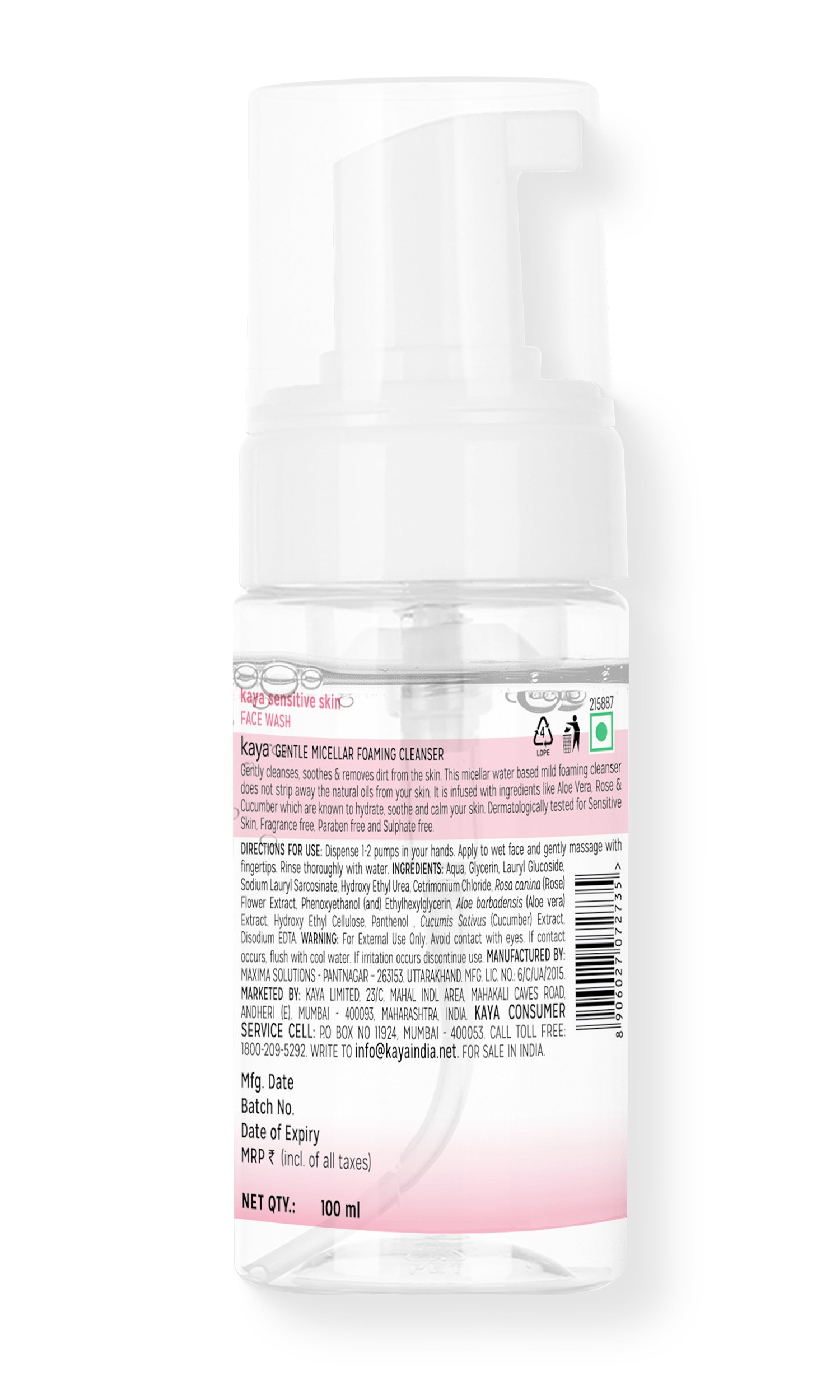 kaya Kaya Gentle Micellar Foaming Cleanser (Face Wash) view 2