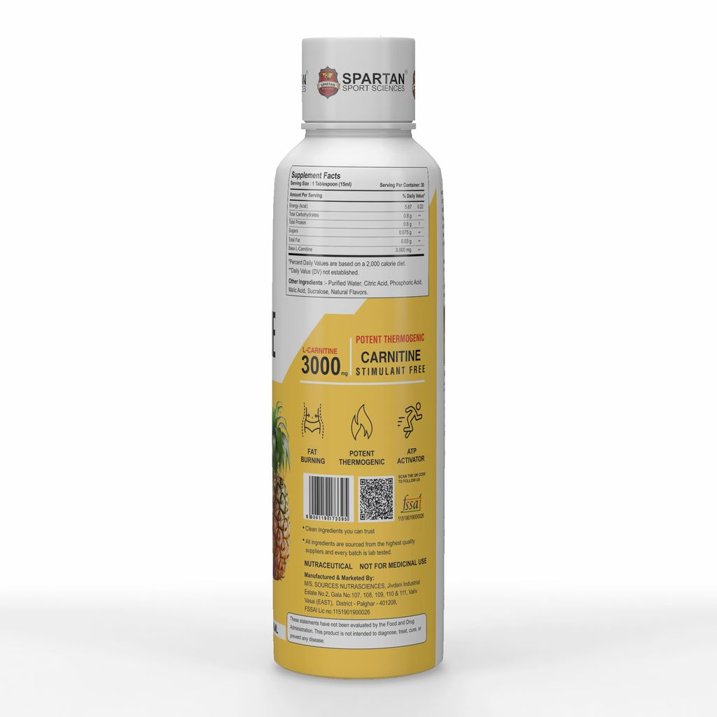 Spartan Sport Sciences Pro Carnitine 3000, 450ml Pineapple view 2