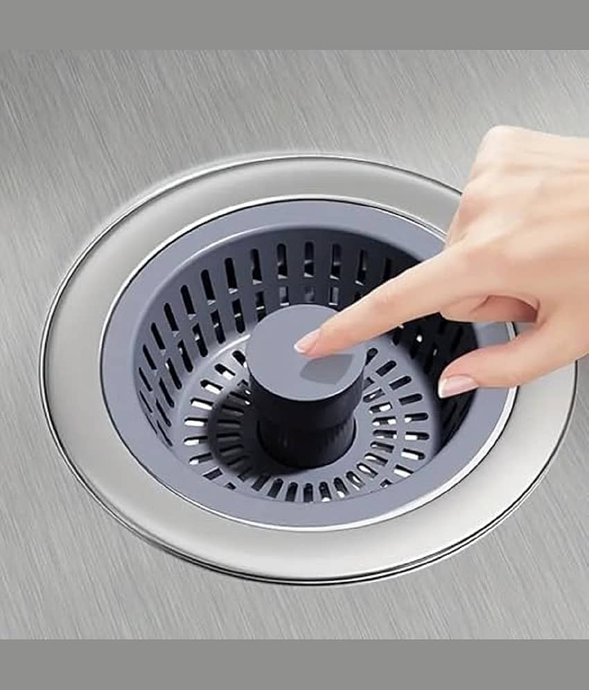 3 in 1 Kitchen Sink Drain Strainer - Stopper Set, Stainless Steel Kitchen Sink Stopper, Pop Up Anti-Clogging Sink Strainer Basket Filter view 2