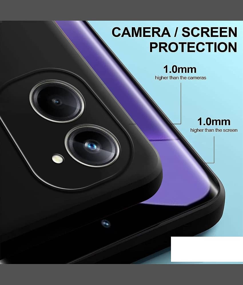 ZAMN - Black Silicon Plain Cases Compatible For Realme 10 Pro 5G ( Pack of 1 ) view 2