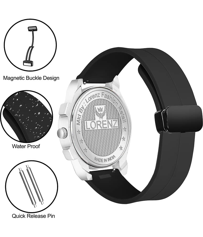 Lorenz Black Silicon Analog Men's Watch view 2