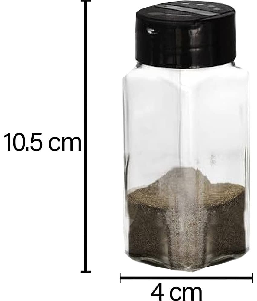 CROCO JAR Glass Black Spice Container ( Set of 2 ) view 2
