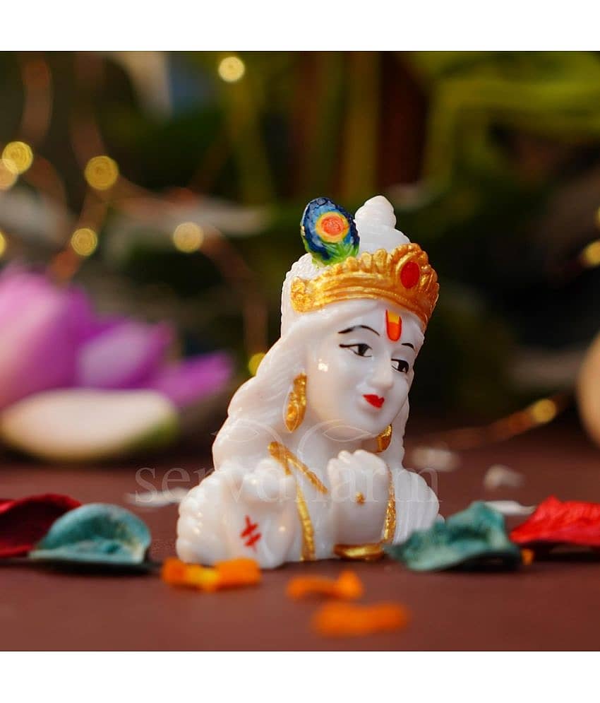ServDharm Resin Lord Krishna Idol ( 7 cm ) view 2
