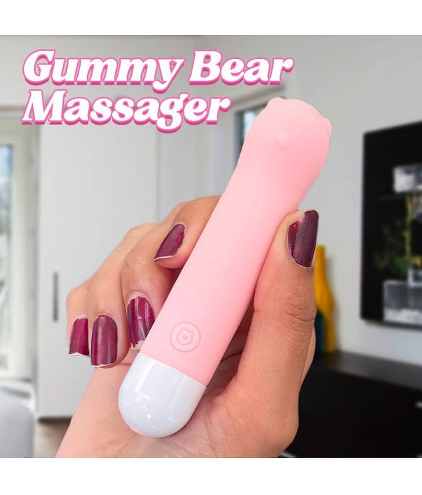 Gummy Bear Massager For Full Body Relaxation With 5 Vibration, Pink Color (Pack of 1)