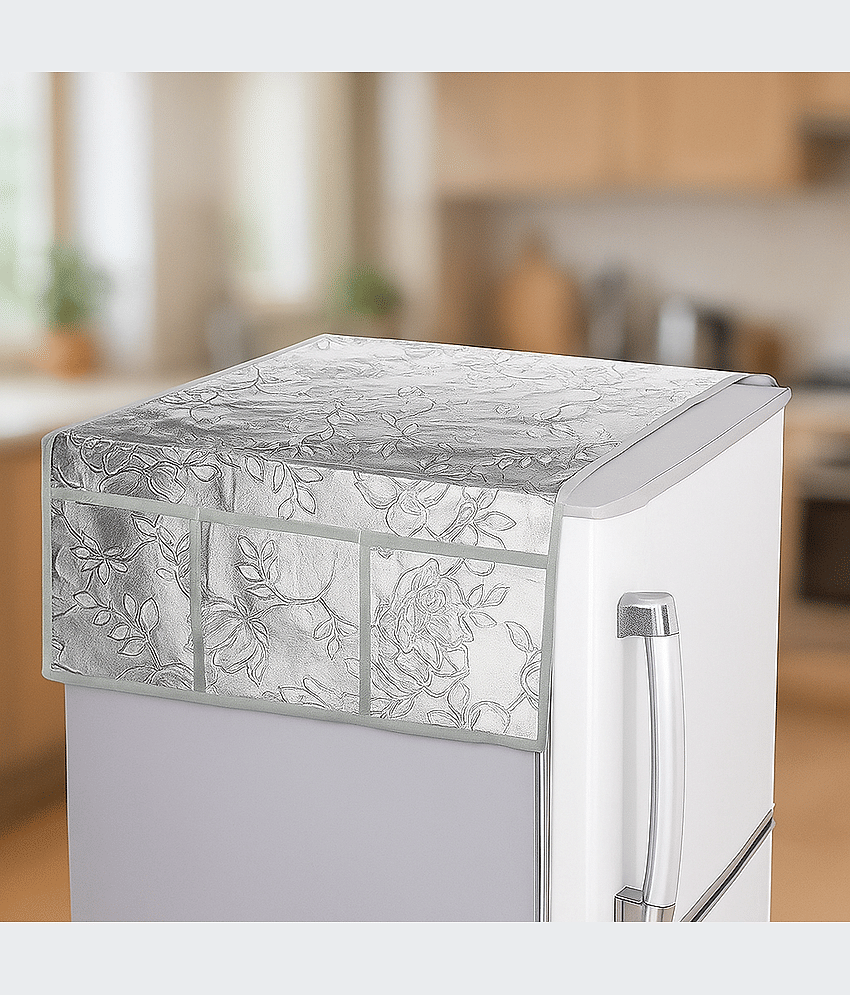 Revexo PVC Floral Fridge Mat & Cover ( 42 30 ) Pack of 5 - Multicolor view 2