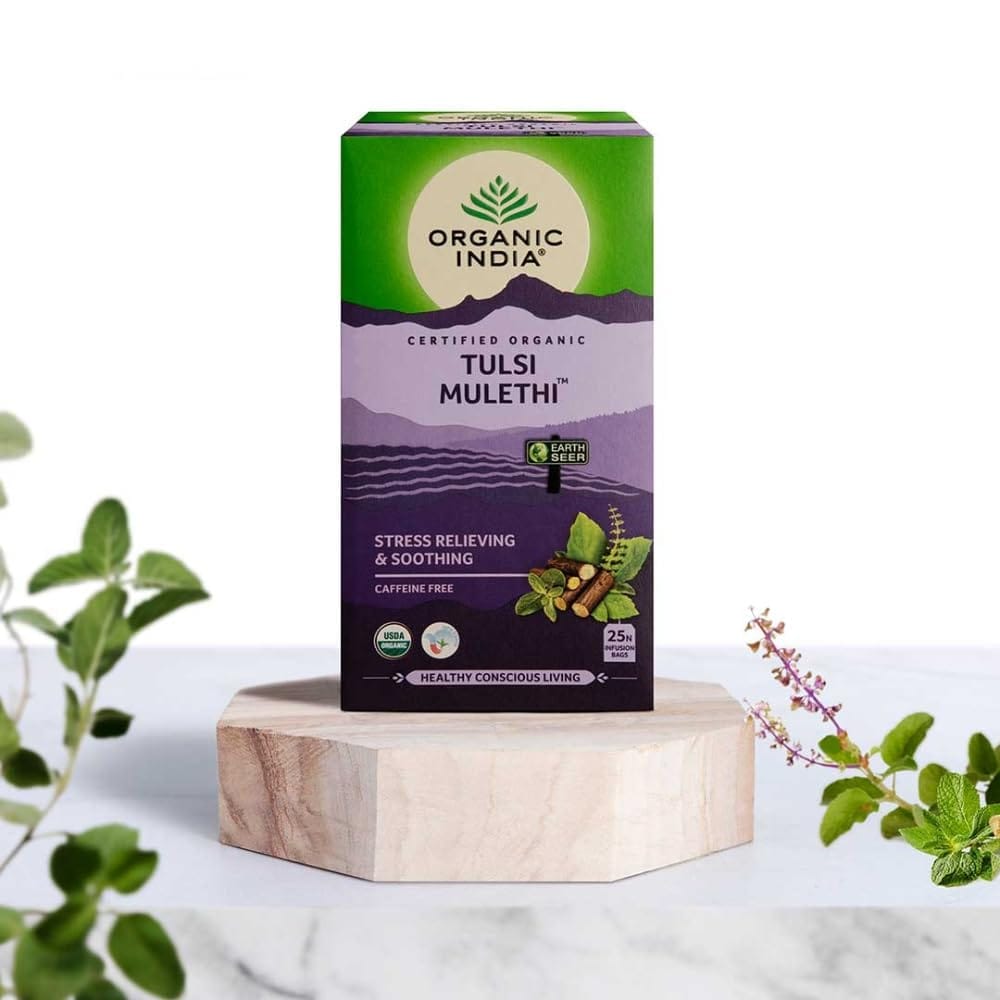 Organic India Tulsi Mulethi, 25 Tea Bags Flavour : Tulsi and Mulethi view 2