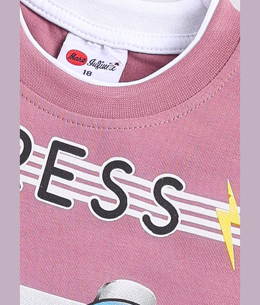 Mars Infiniti Pack of 2 Boys Cotton T-Shirt & Shorts Set ( Pink ) view 2