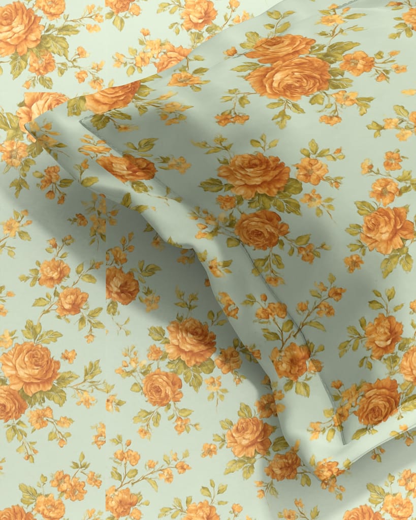 Quirky Home Classic Collection Single Bedsheet with Pillow Cover view 2