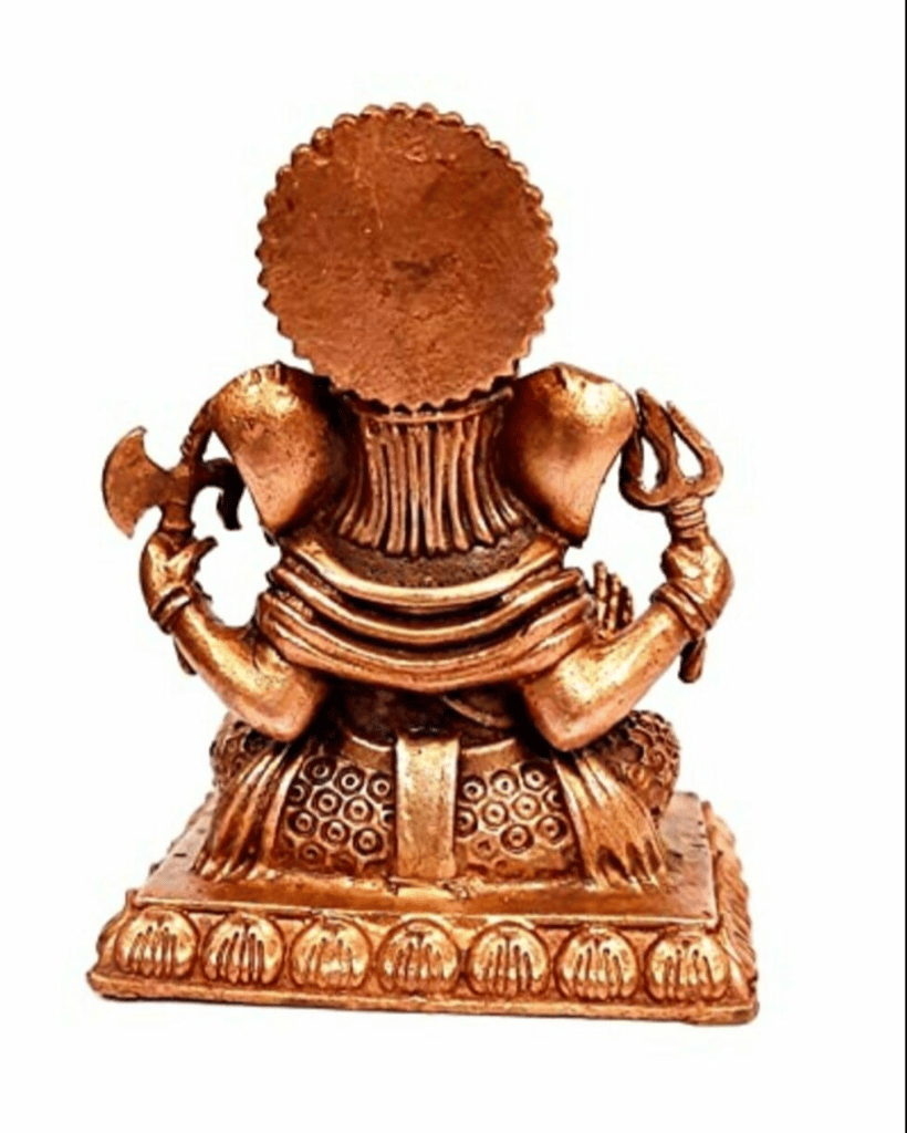 Searchers Paradise Copper Idols of god Ganesh 2.7 inch, 250 Gram, Patina Antique Finish, Pack of 1 Piece view 2