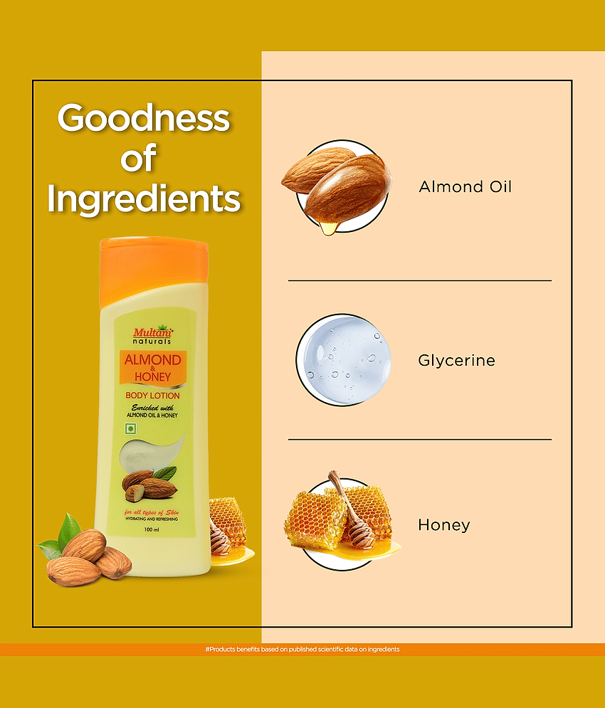 Multani Naturals 4 Body Lotion Combo Hydrating & Refreshing Suitable For All Skin Type, 100 Ml Each (Pack of 4) view 2
