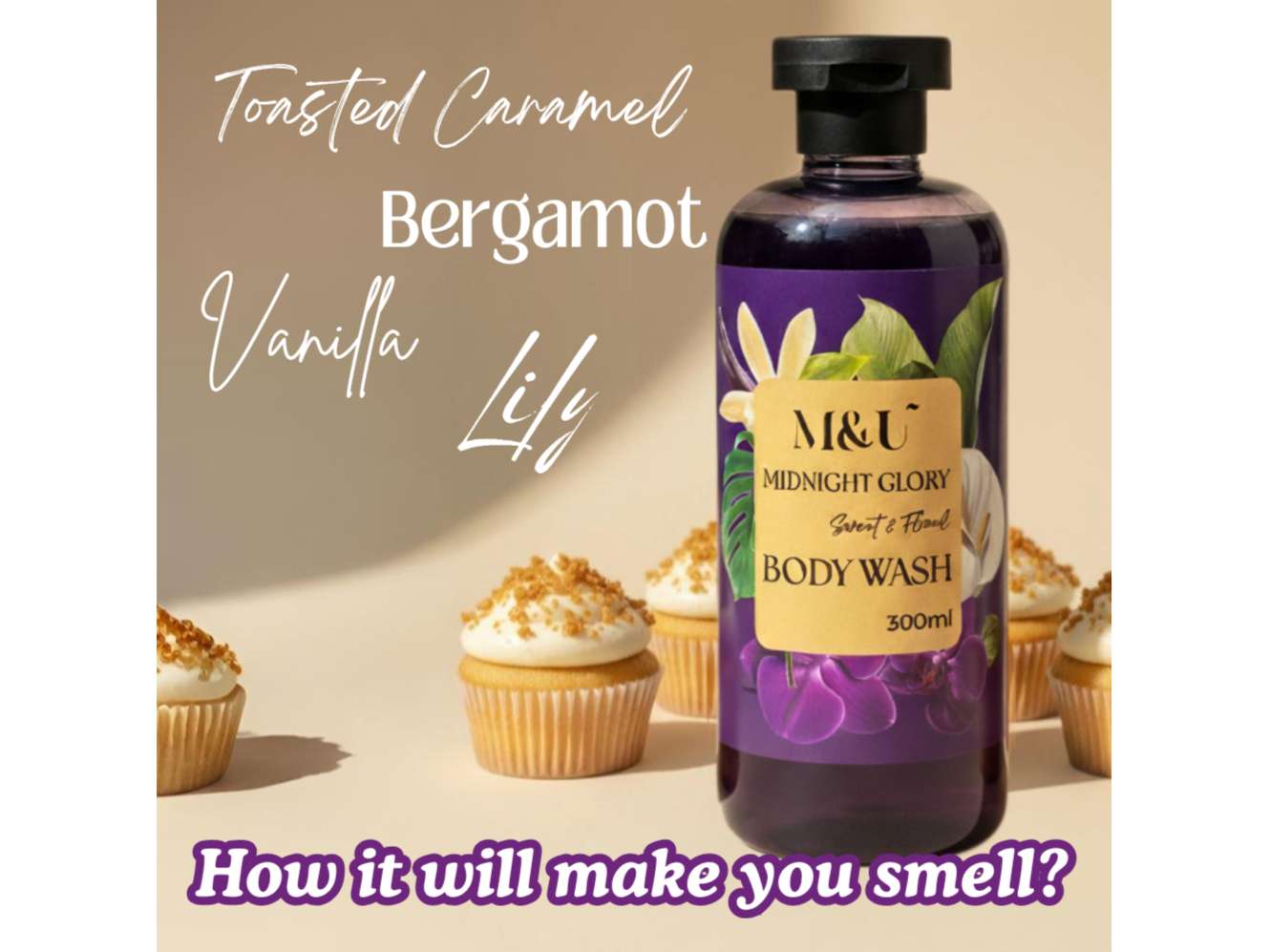 Midnight Glory Body Wash Caramel, Bergamot, Lily For Smooth Skin view 2