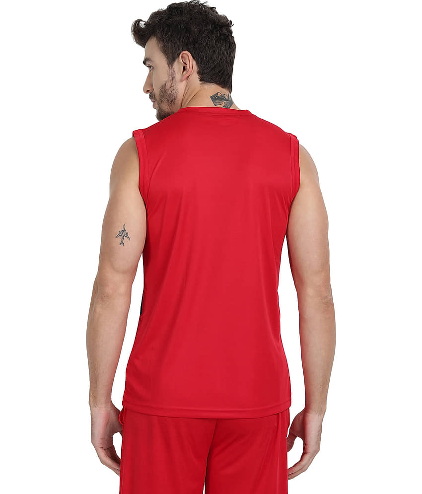 FTX Pack of 3 Polyester Basic Vest For Men ( Red ) view 2