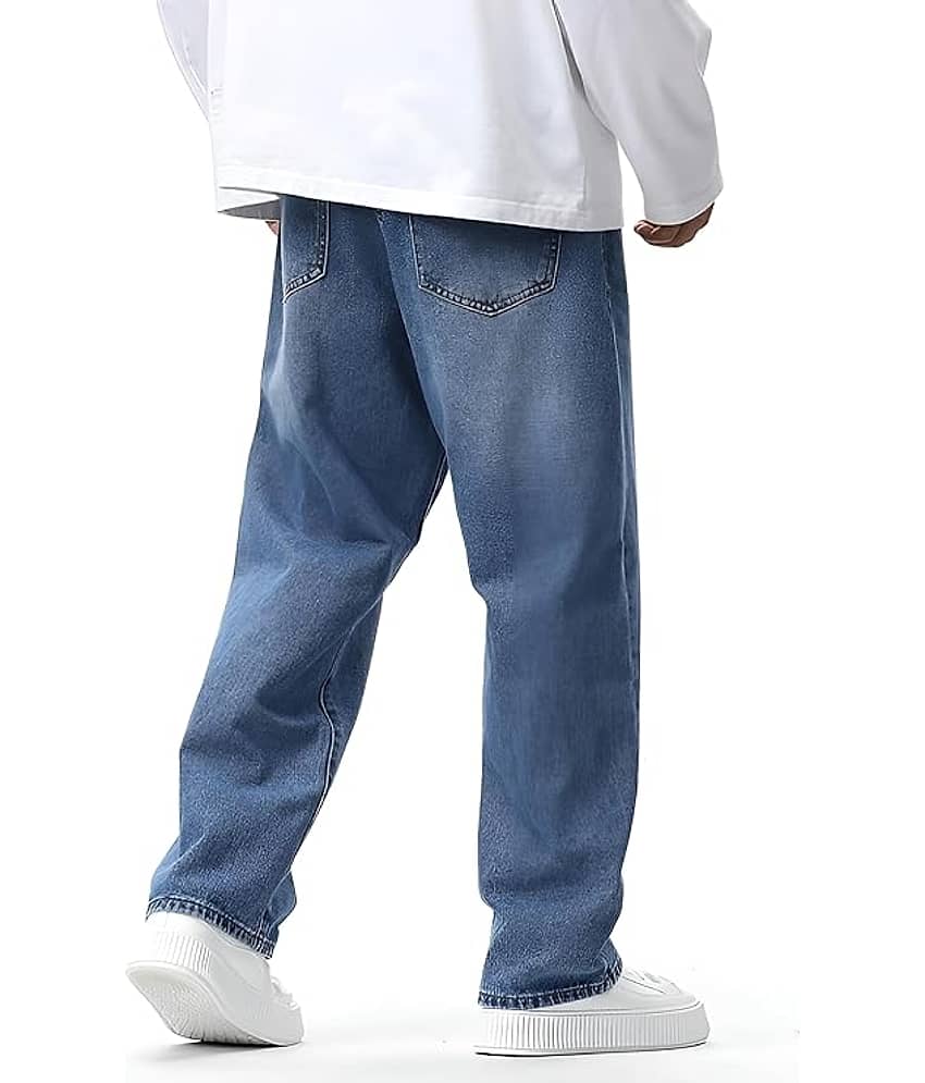 AngelFab Clean Look Men's Jeans - Light Blue ( Pack of 1 ) view 2