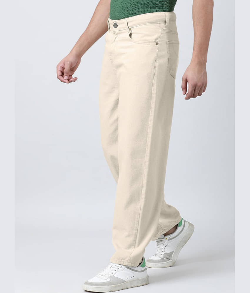 Bene Kleed Solid Men's Jeans - Off-White ( Pack of 1 ) view 2