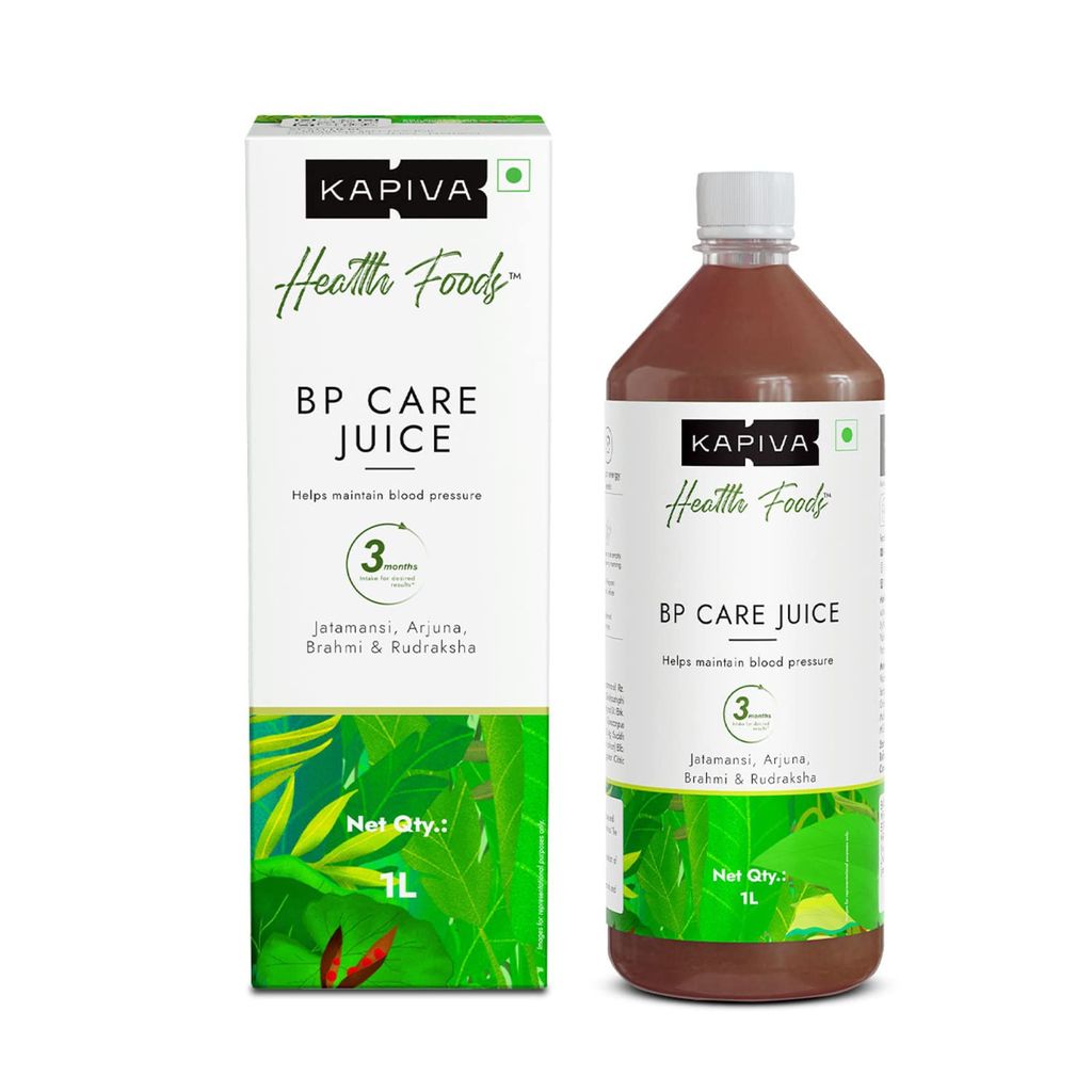 Kapiva BP Care Juice - 100% Ayurvedic Juice to Support Healthy Blood Pressure Levels| Arjuna, Jatamansi & 8 Other Herbs 1 Litre