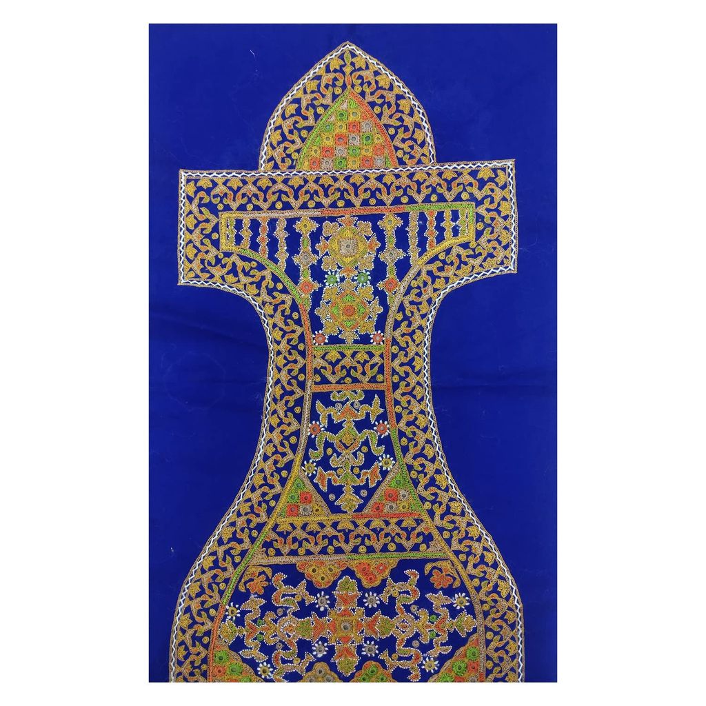 Garvi Gurjari (A Gujarat Govt Enterprise) Multicolor Hand Embroidered Yoke / Patch(GGCMEP14) view 2