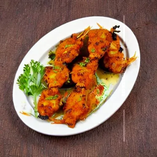 Prawns Tawa Fry Fish