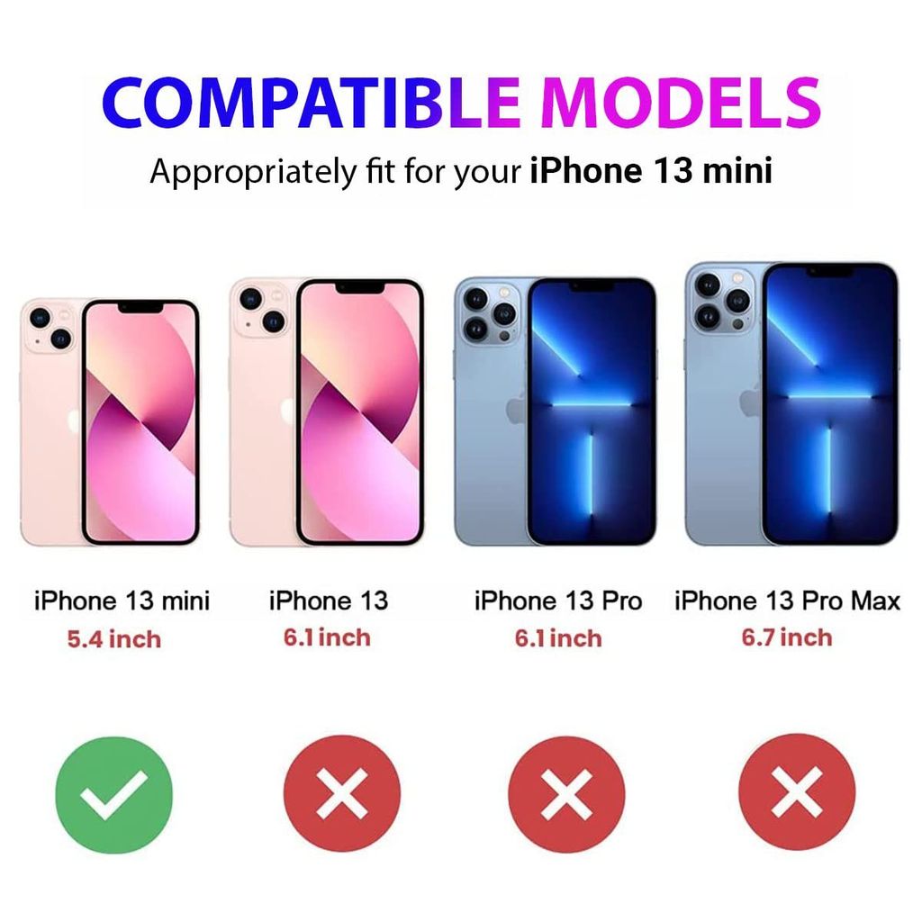 LIRAMARK Magnetic MagSafe Compatible Protective Clear TPU Case for Apple iPhone 13 Mini (5.4 inches, Transparent) view 2