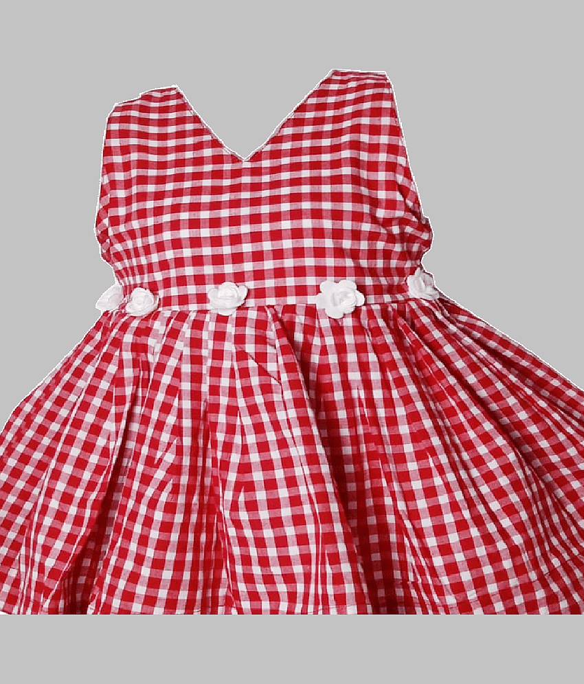 harshvardhanmart.com Pack of 1 Baby Girls Cotton Frock ( Red ) view 2