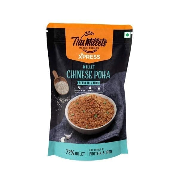 Trumillets Instant Kodo Millet Chinese Poha Powder Mix with Rice | Traditional Masalas Mix | Ready to Cook | Tasty Ready to Eat Chinese Poha | No Artificial Colors (Each 180 Gm Pack of 2) view 2
