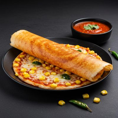 Sweet Corn Pizza Dosa