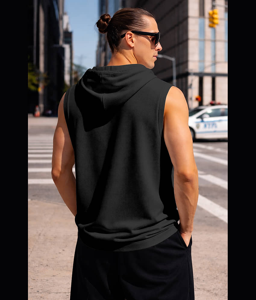 FTX Men Polyester Regular Fit Solid T-Shirt ( Black ) view 2