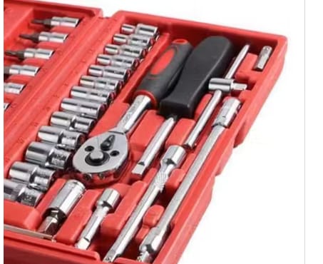 46 in 1 Pcs Tool Kit & Screwdriver and Socket Set Multi Purpose Tool Case| Essential DIY| Repair Tool Set for Home and Office view 2