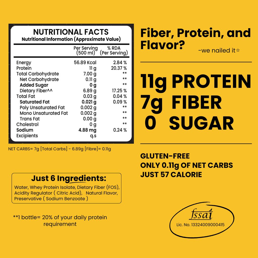 Drinque™ ISO PROTEIN WATER- 11g ISOLATE PROTEIN (Alphonso Mango) (pack of 5) view 2