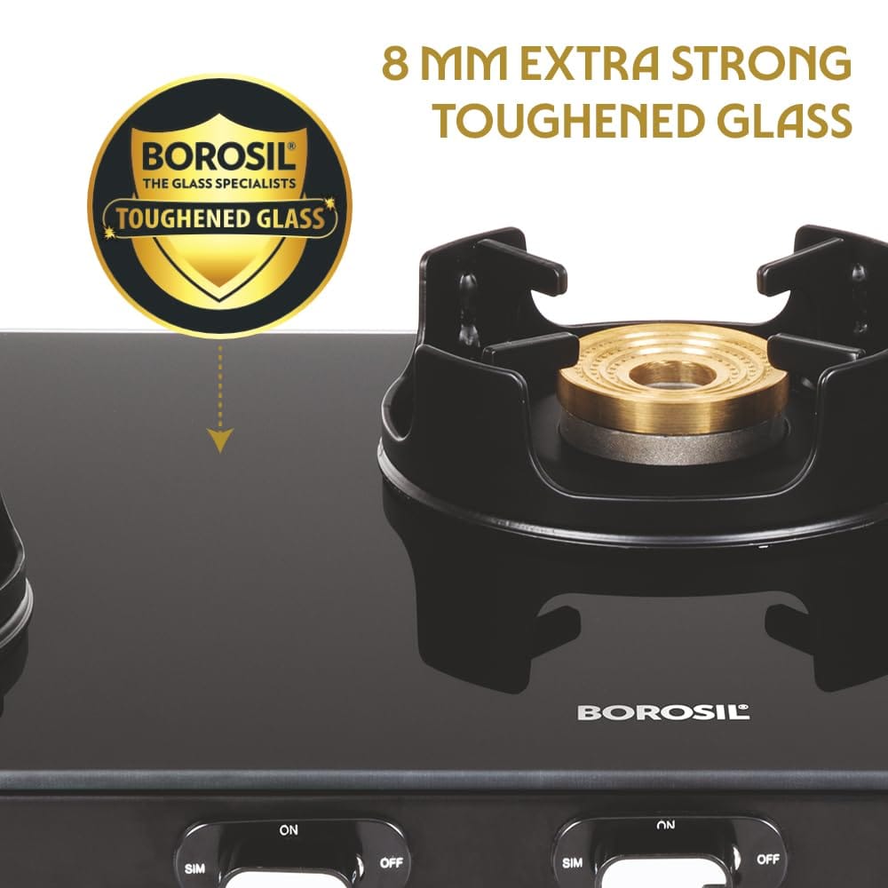 Borosil Flame Star Glass-top Gas Stove 4 Burner view 2