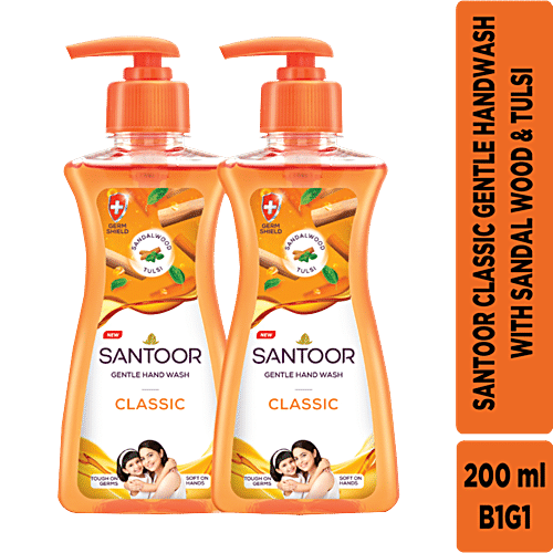 Santoor Handwash Mild 200 Ml Pump