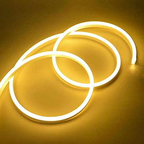 DAYBETTER� Neon Rope Light Silicon DC Light (5 Meter/16.4 Feet) or Indoor and Outdoor Flexible Waterproof Decorative Light with 12v DC Adapter Include- Warm White | NW-A-18 view 2