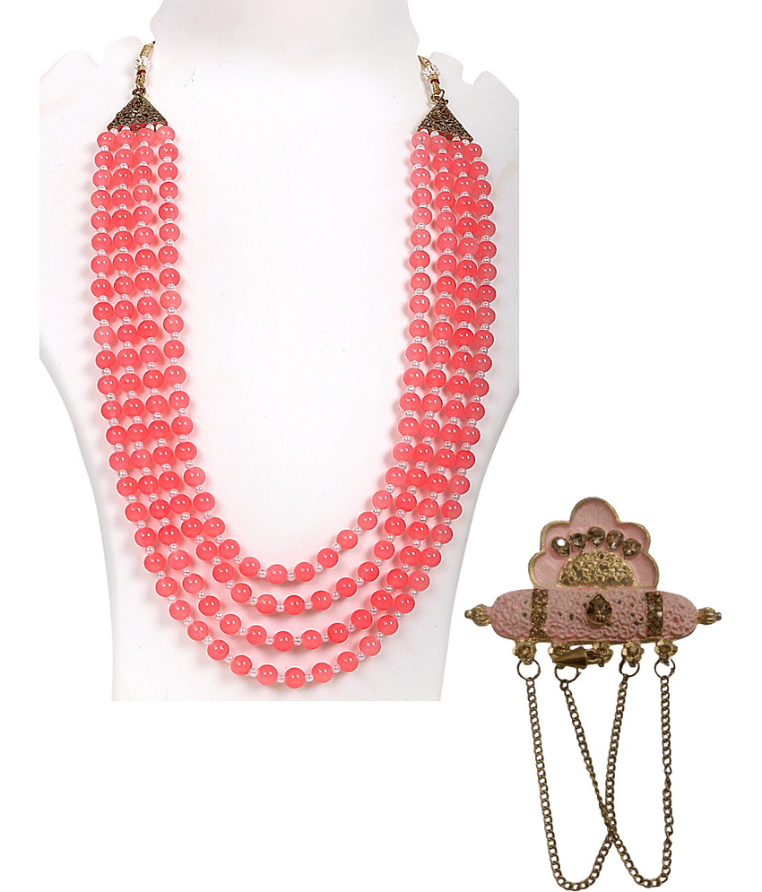 Wedding Groom Mala & Brooch Set for Men view 2