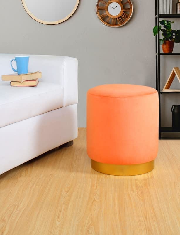ShadowKart Ottoman Pouffes Sitting Stool for Living Room Furniture Wooden Footstools Puff Mudda Footrest Pouff for Office Home Decor, Combo view 2